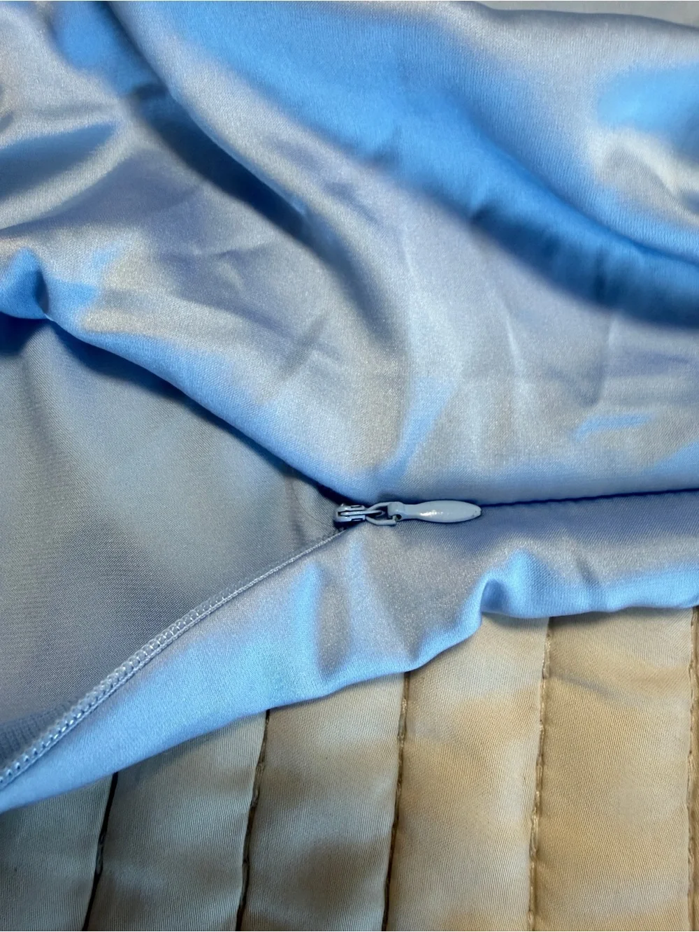 Mulberry Silk King Pillowcases Set of 2 Light Blue 20x36 Hidden Zipper